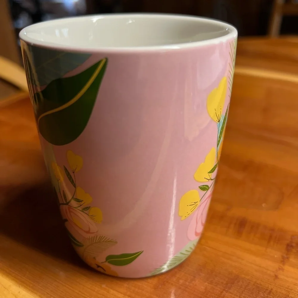 2020 Starbucks Floral Pink Coffee Mug Cup